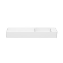 Mod 900mm Matte White Wall Hung Basin with Overflow